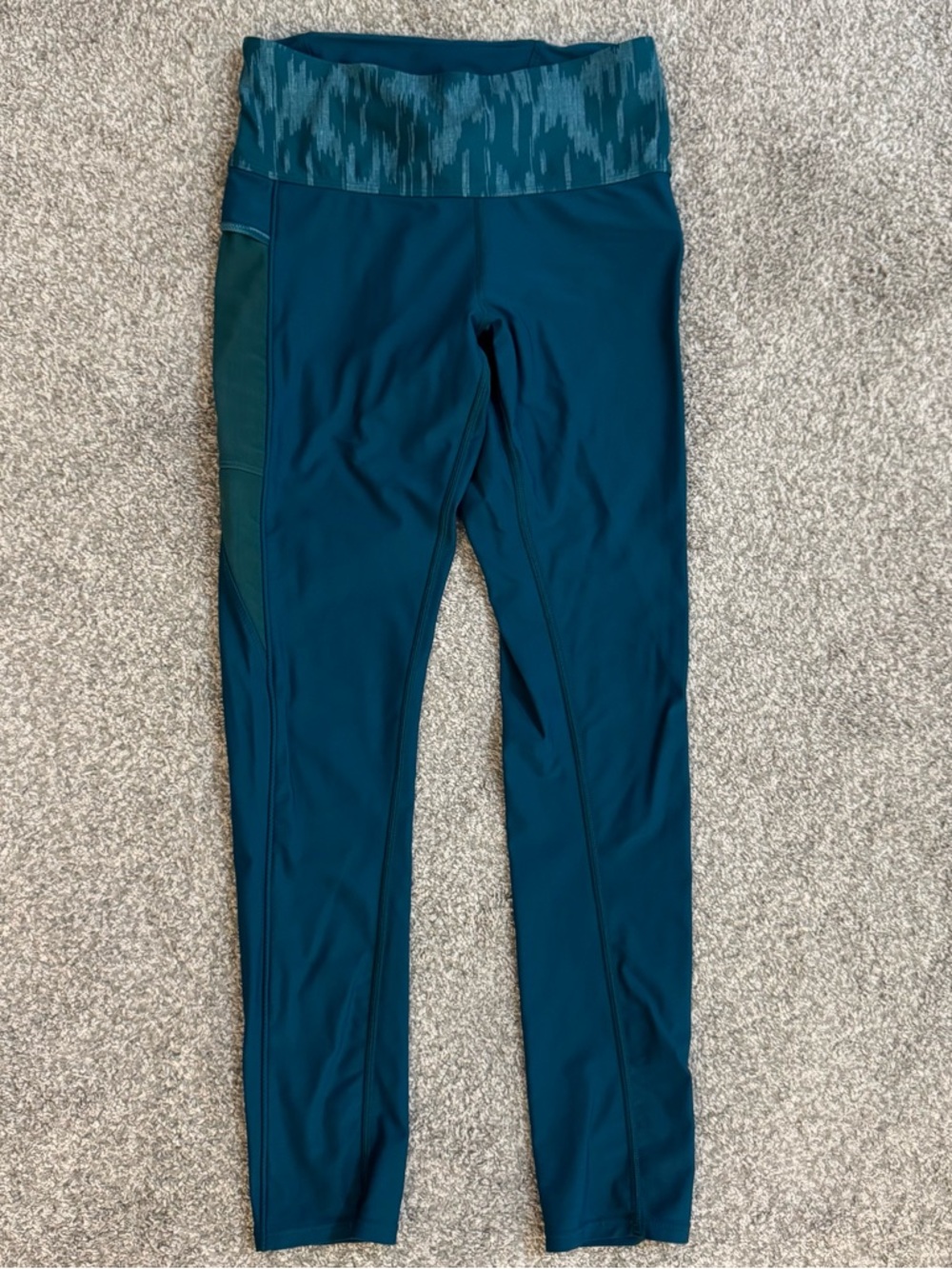 prAna Women's Size S Teal Zip Pocket 25 x 25 Activewear Ankle Leggings